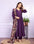 Elegant Dark Purple Silk Angrakha Neck Kurti Set with Printed Dupatta