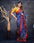 Dark Blue & Gold Gorgeous Heavy Modal Silk Saree with All-Over Digital Print