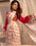 Antique White & Crimson Exquisite Heavy Modal Silk Saree With Digital Print