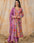 Traditional Angrakha Style Crocus Purple Kurti with Khatli Work and Dupatta