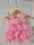 Flower Apparel Baby Pink Organza Double-Flare Frock