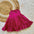 Charming Rayon Hand Work and Frill Frock for Girls