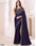 Satin Chiffon Sequence Embroidered Work Saree for a Party