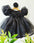 Embellished Princess Black Fit and Flare Frock